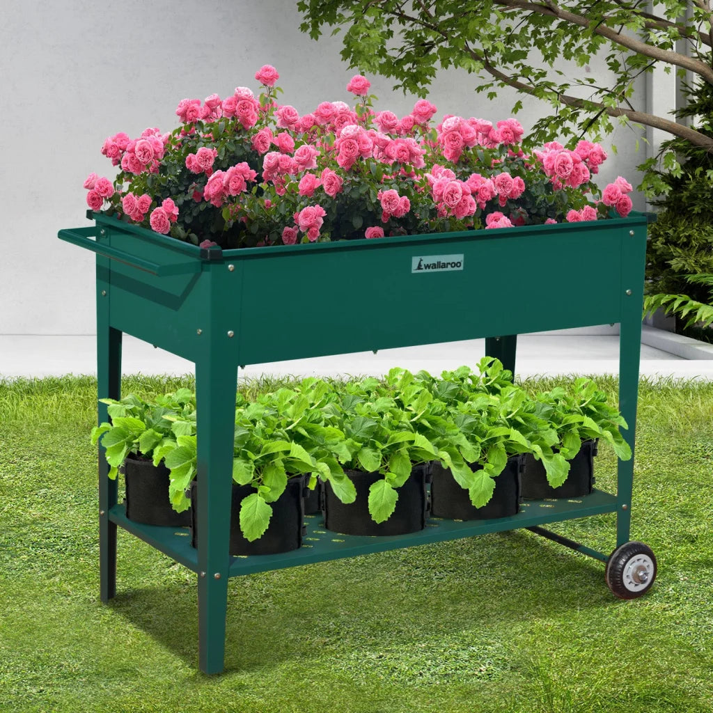 Wallaroo Garden Bed Cart Raised Planter Box 108.5 x 50.5 x