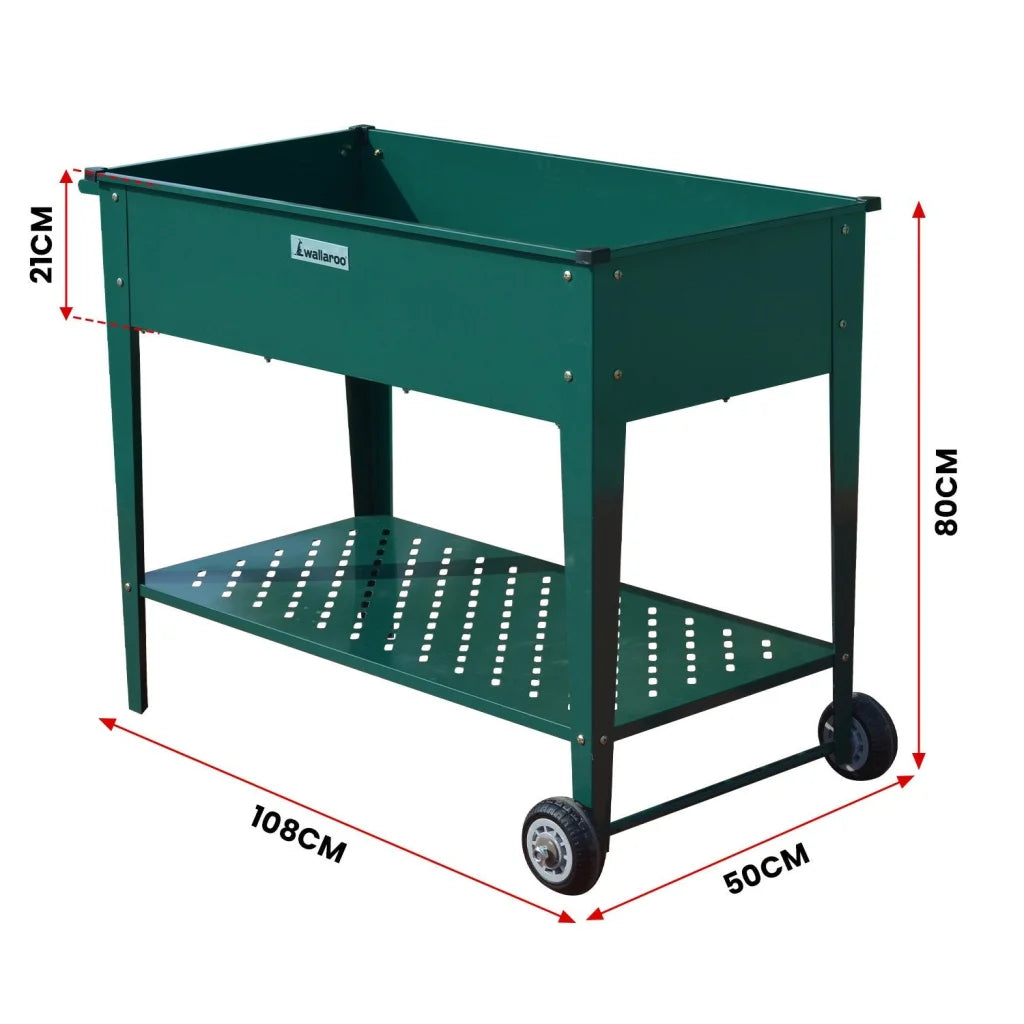Wallaroo Garden Bed Cart Raised Planter Box 108.5 x 50.5 x