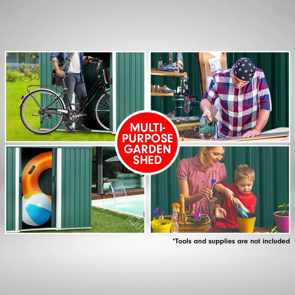 Wallaroo Garden Shed Flat 4ft x 6ft Outdoor Storage Shelter