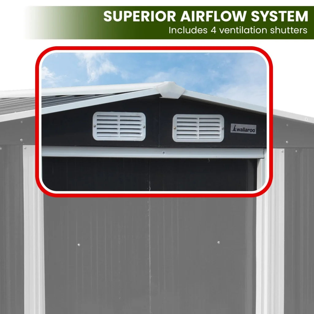 Wallaroo Garden Shed with Semi-Closed Storage 10*8FT