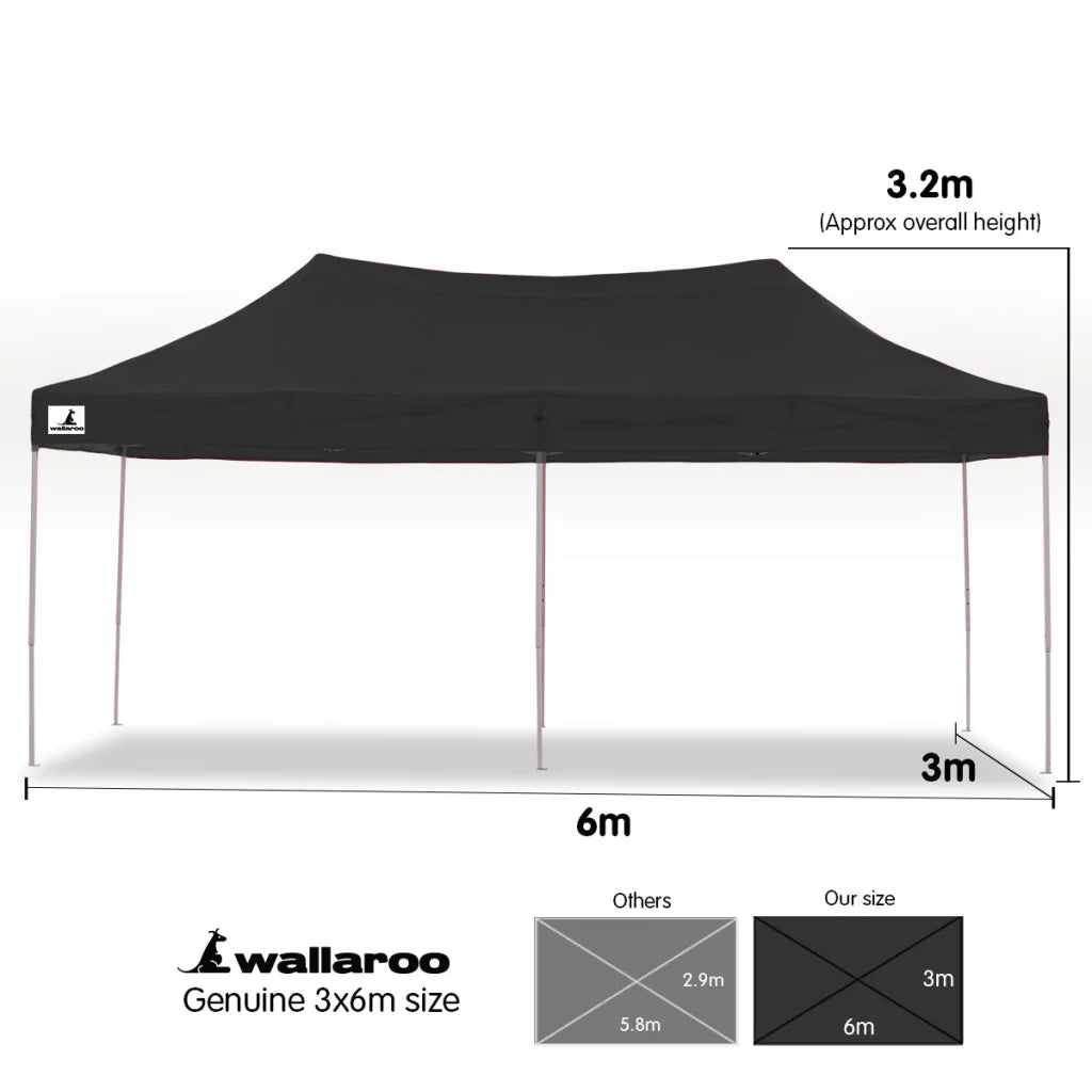 Wallaroo Gazebo Tent Marquee 3x6m PopUp Outdoor Wallaroo