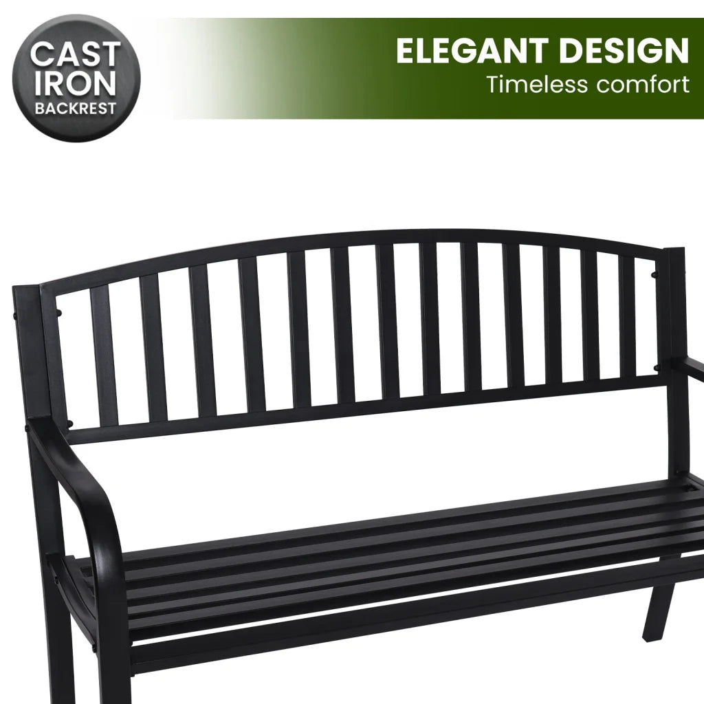 Wallaroo Steel Outdoor Garden Bench - Classic - Furniture >