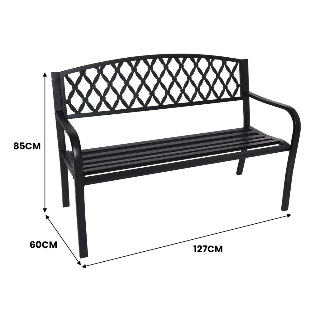 Wallaroo Steel Outdoor Garden Bench - Diamond - Baby & Kids