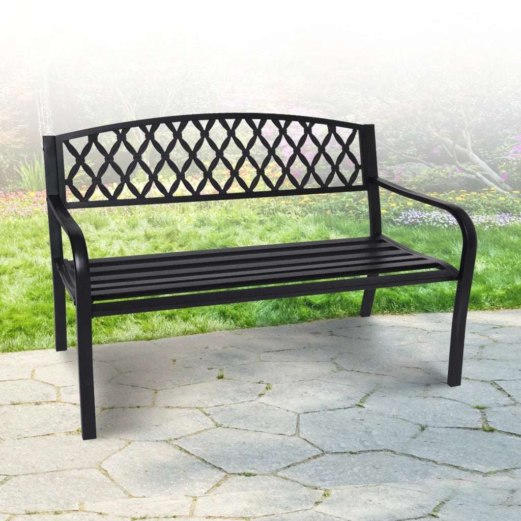 Wallaroo Steel Outdoor Garden Bench - Diamond - Baby & Kids