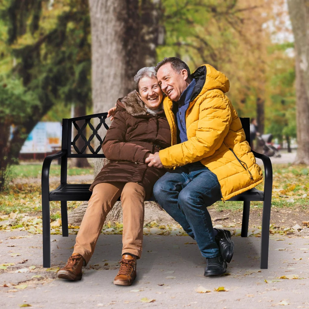 Wallaroo Steel Outdoor Garden Bench - Diamond - Baby & Kids