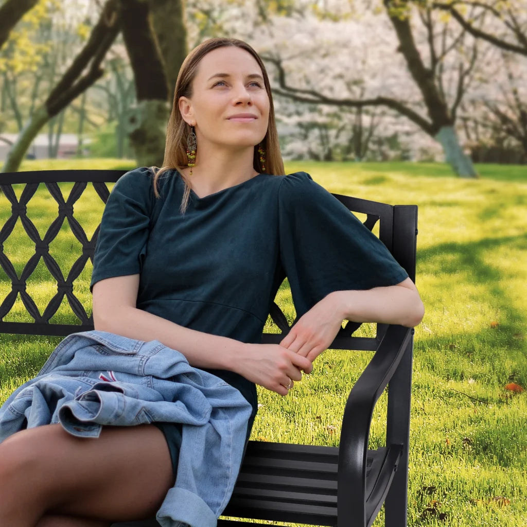 Wallaroo Steel Outdoor Garden Bench - Diamond - Baby & Kids