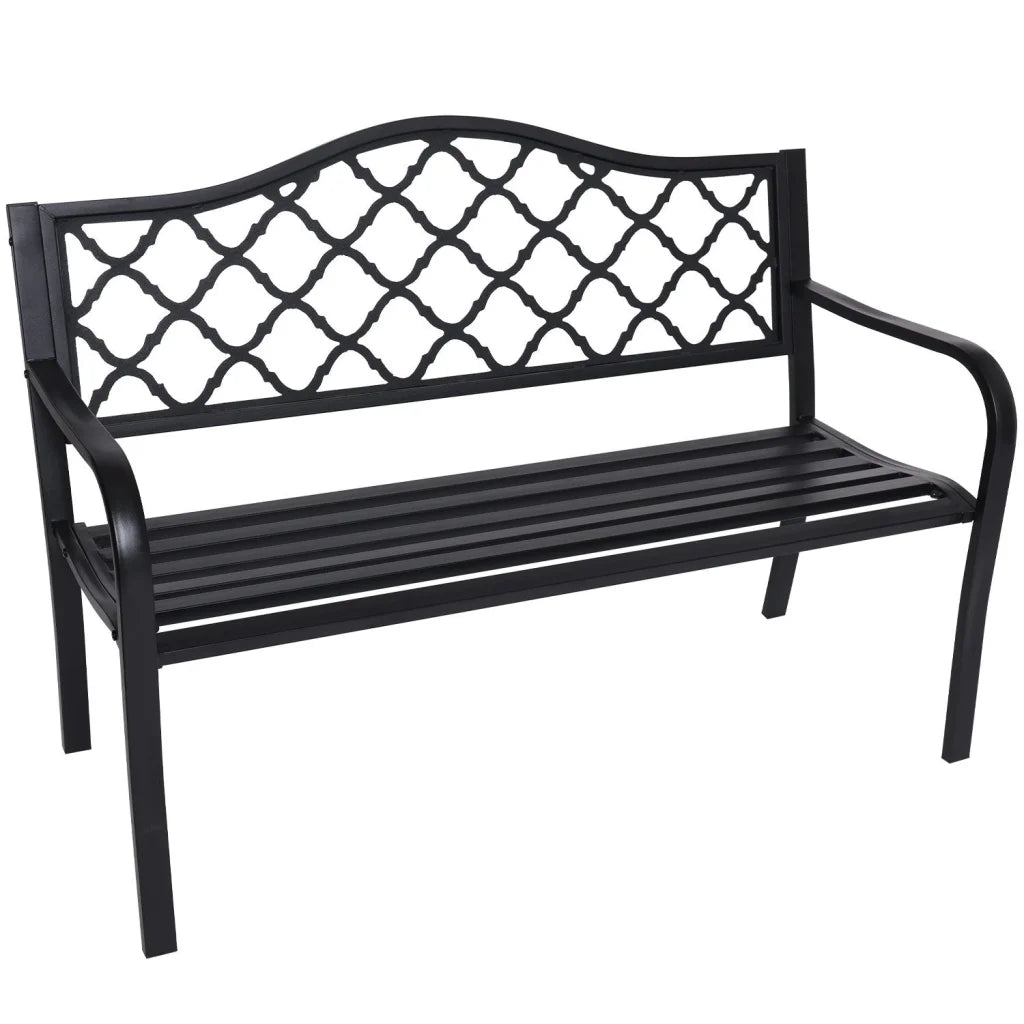 Wallaroo Steel Outdoor Garden Bench - Elegant - Furniture >