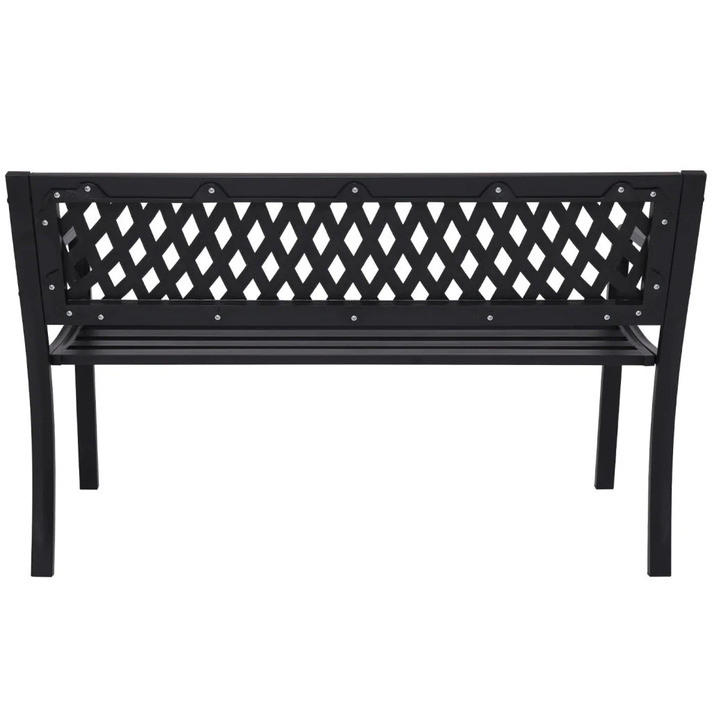 Wallaroo Steel Outdoor Garden Bench - Lattice - Furniture >