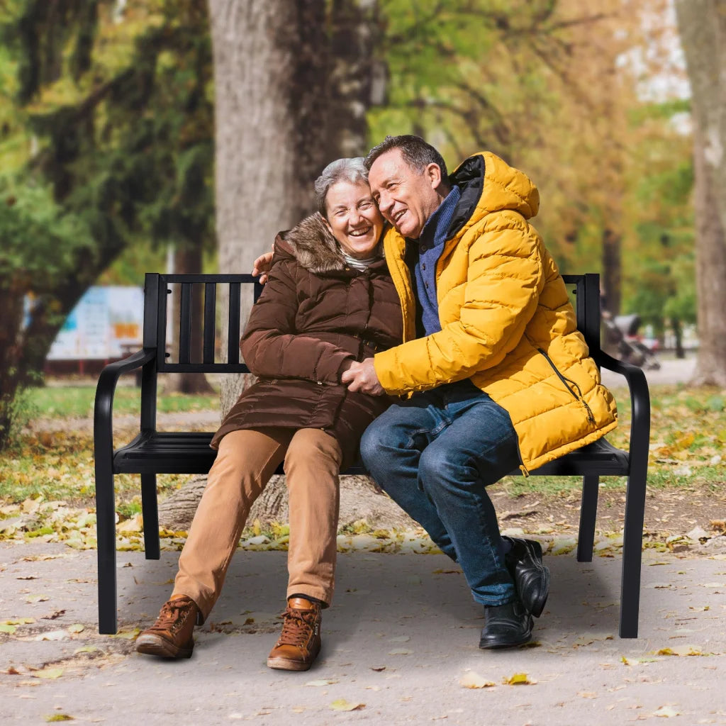 Wallaroo Steel Outdoor Garden Bench - Modern - Furniture >