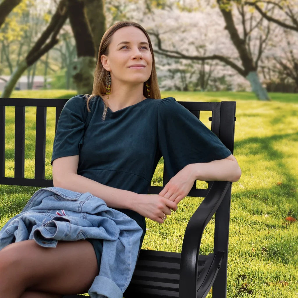 Wallaroo Steel Outdoor Garden Bench - Modern - Furniture >