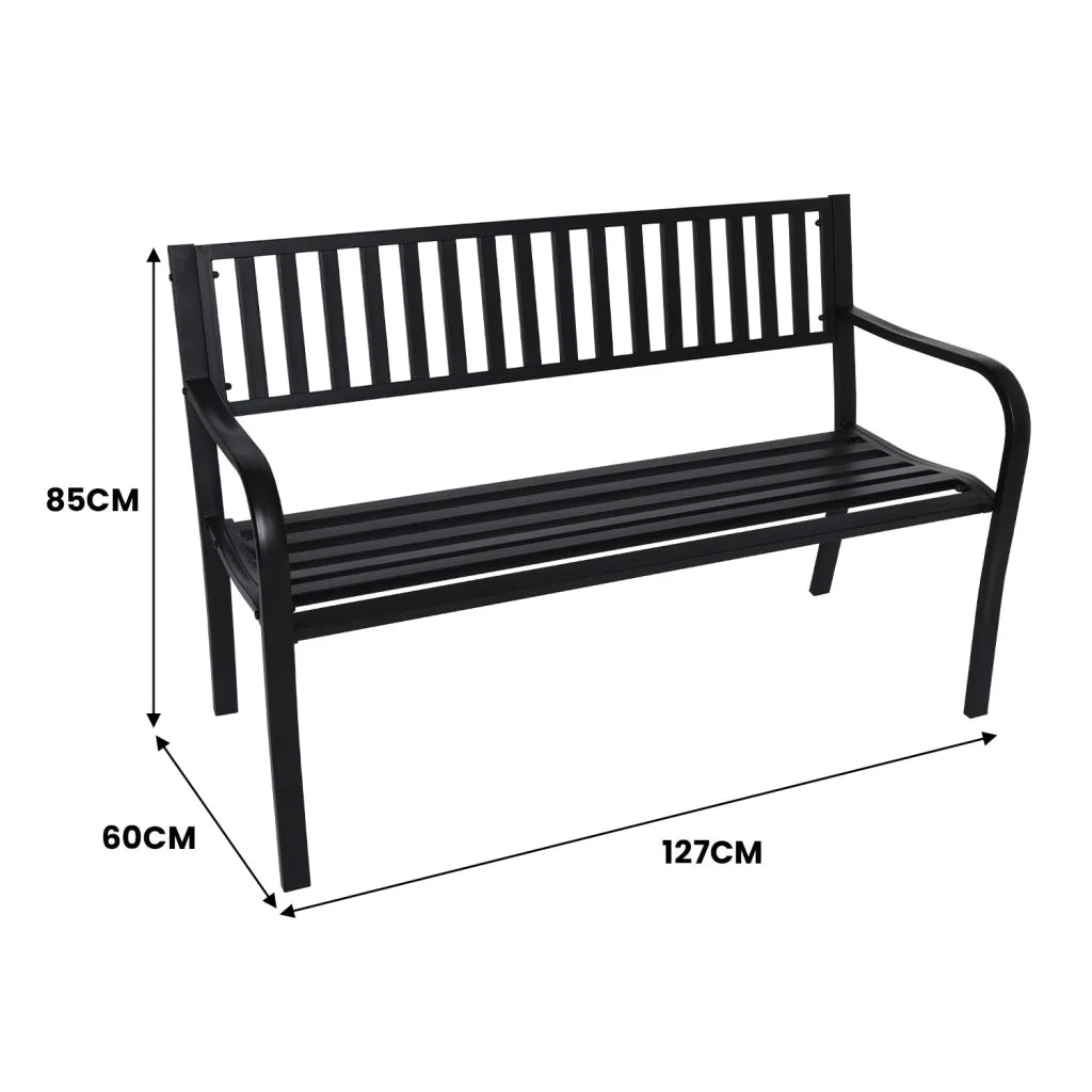 Wallaroo Steel Outdoor Garden Bench - Modern - Furniture >