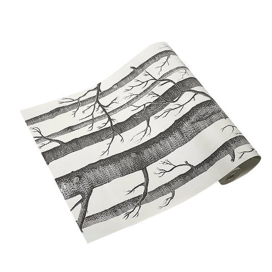 Wallpaper White Birch Tree Non-Woven Wall Paper Roll