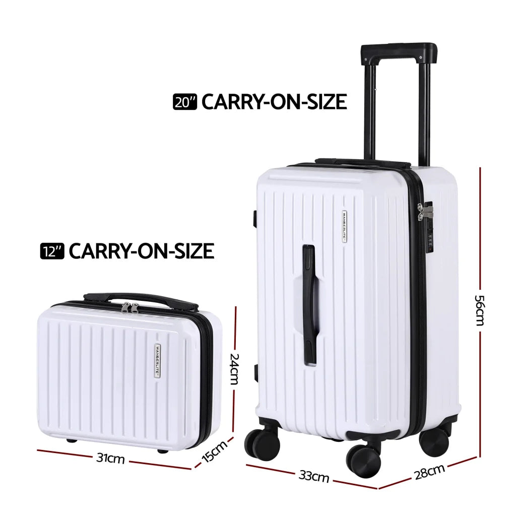 Luggage suitcase with suitcase body and wheel details
