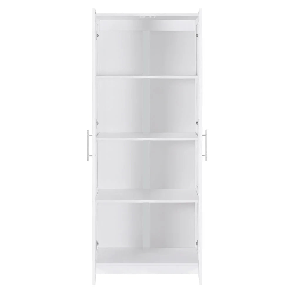 Wardrobe 2-Door Clothes Storage Cupboard - White