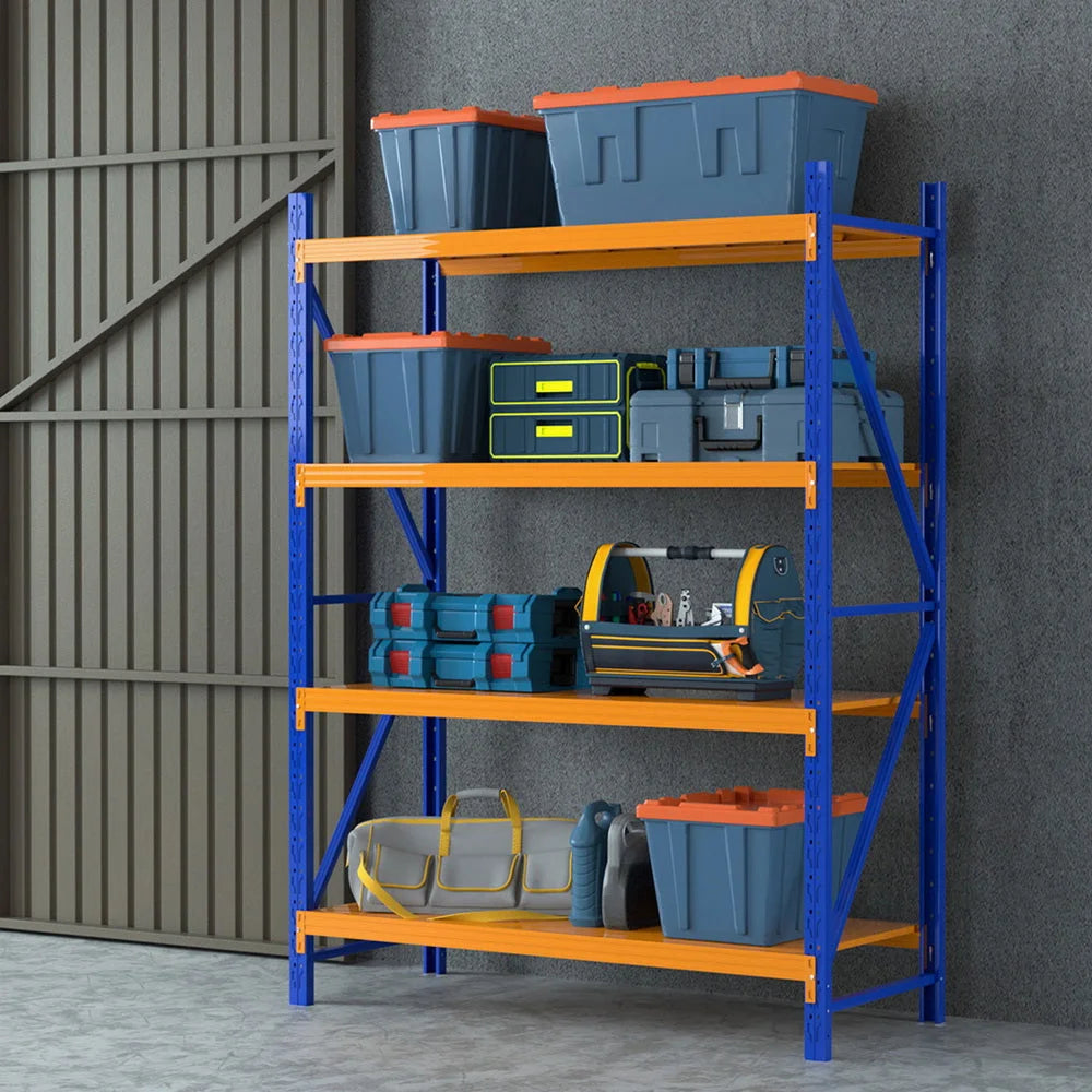 2m garage shelving rack with pallet rack tiers for workshop storage