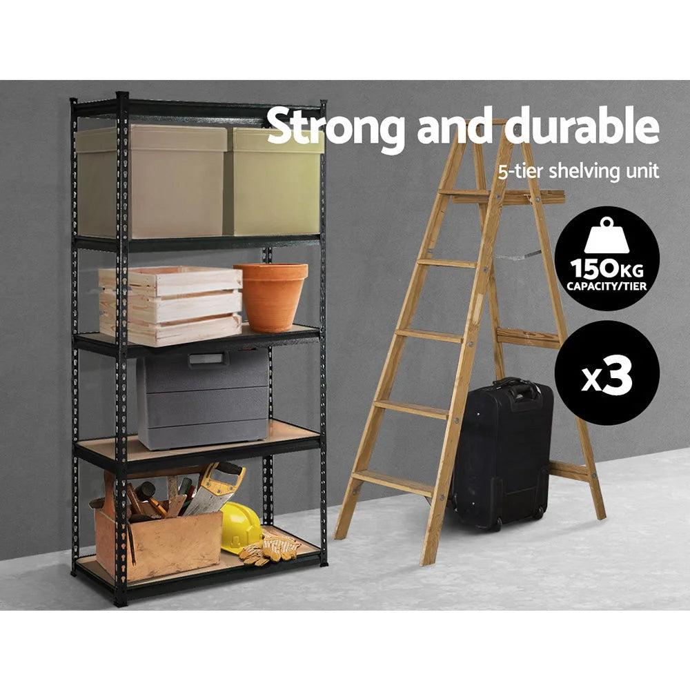 Warehouse Shelving Rack 3x1.5M Storage Garage Steel Metal