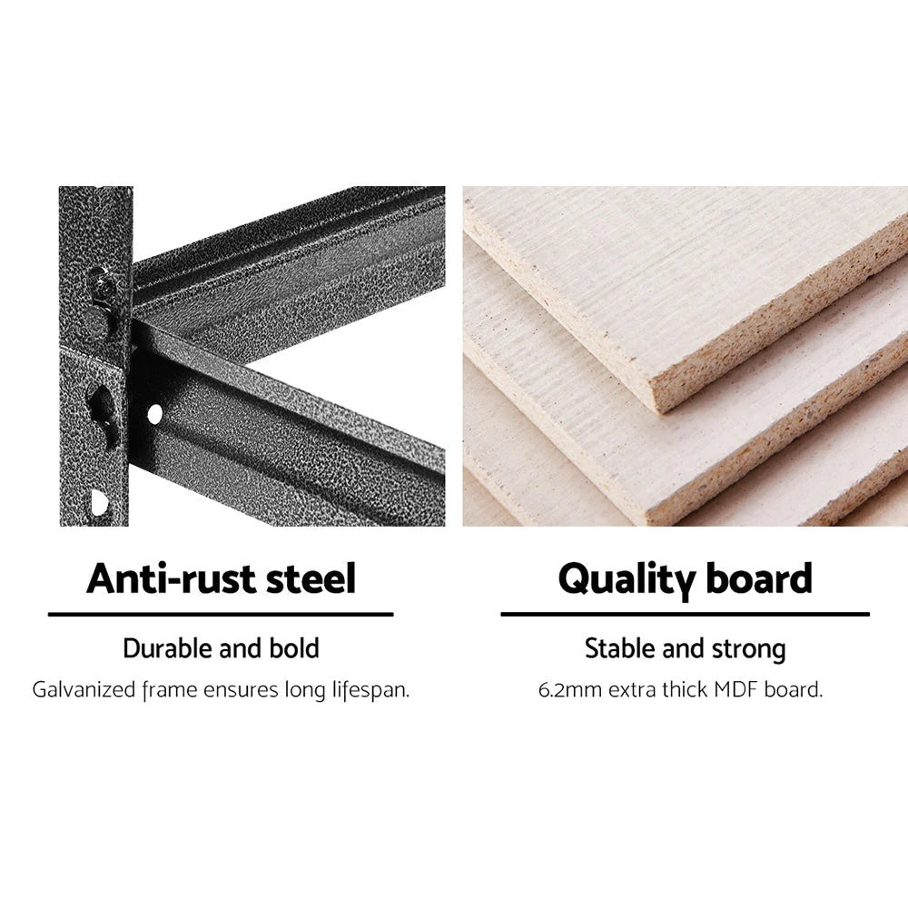 Warehouse Shelving Racking Storage Rack 5x0.9M 5-Shelves