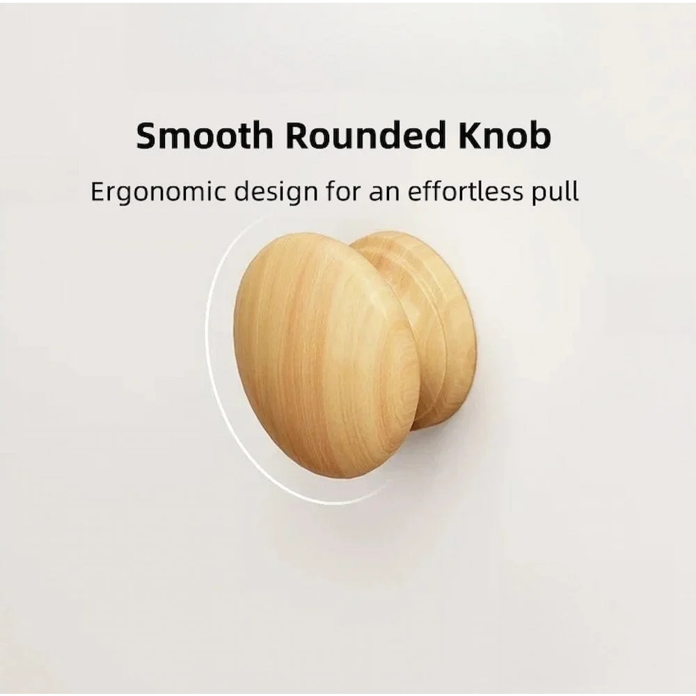 Warm White Nightstand Wooden Legs Knobs Open Storage Two