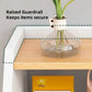 Warm White Nightstand Wooden Legs Knobs Open Storage Two
