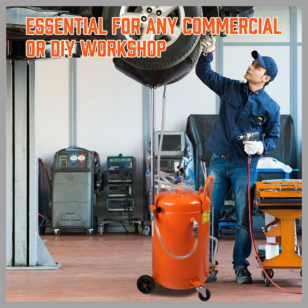 Waste Oil Drainer HORUSDY 80L Pneumatic Fluid Collection