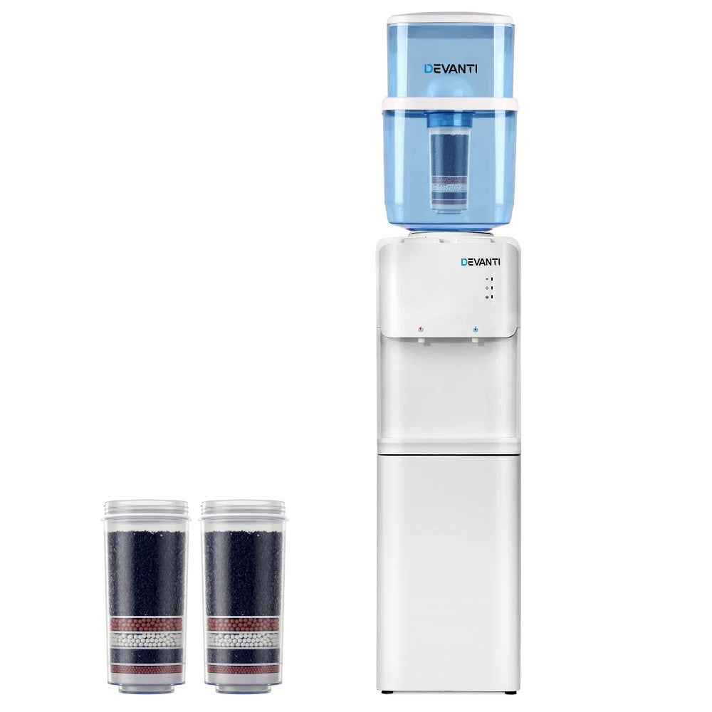 Water Cooler Dispenser 22L Hot Cold Taps Purifier Filter
