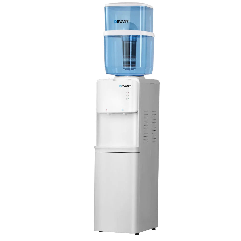 Water Cooler Dispenser 22L Hot Cold Taps Purifier Filter