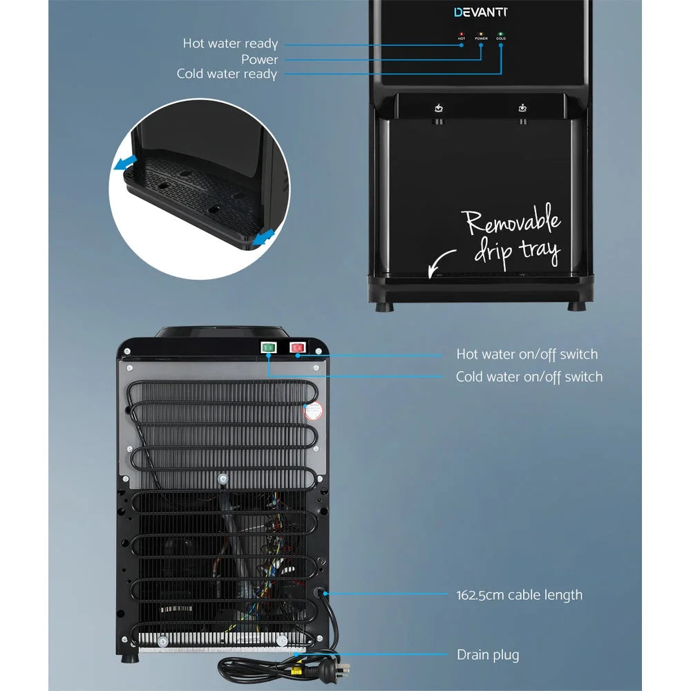 Water Cooler Dispenser Bench Top black 388