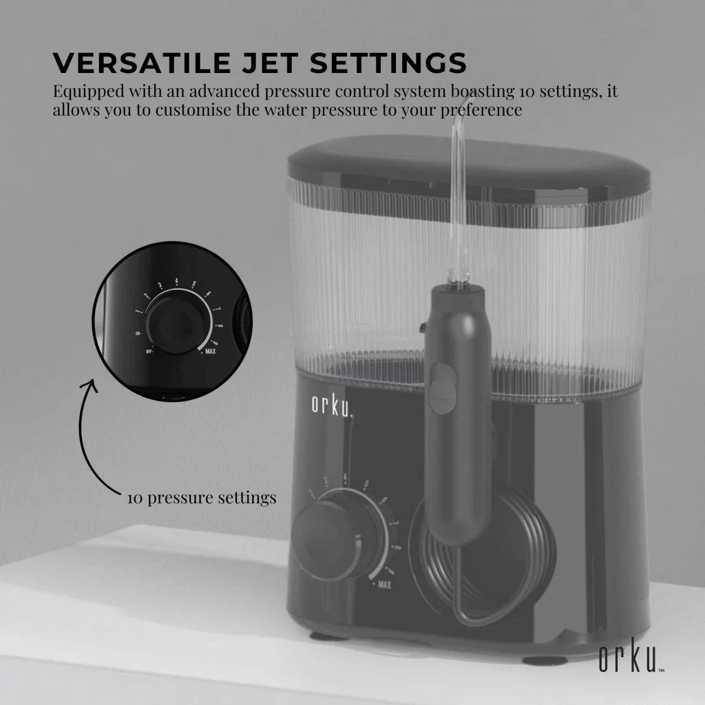 Water Jet Dental Flosser 600ml Black - Electric Oral