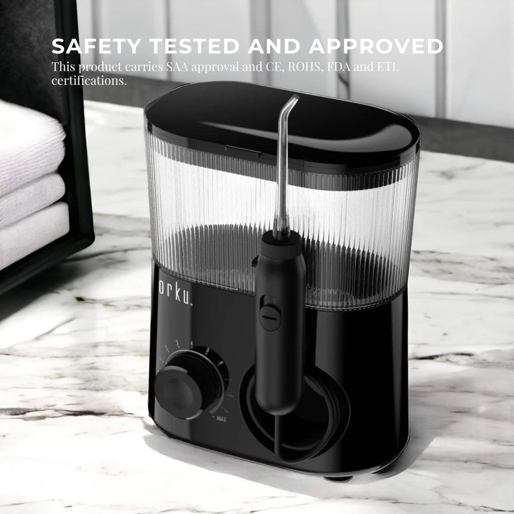 Water Jet Dental Flosser 600ml Black - Electric Oral