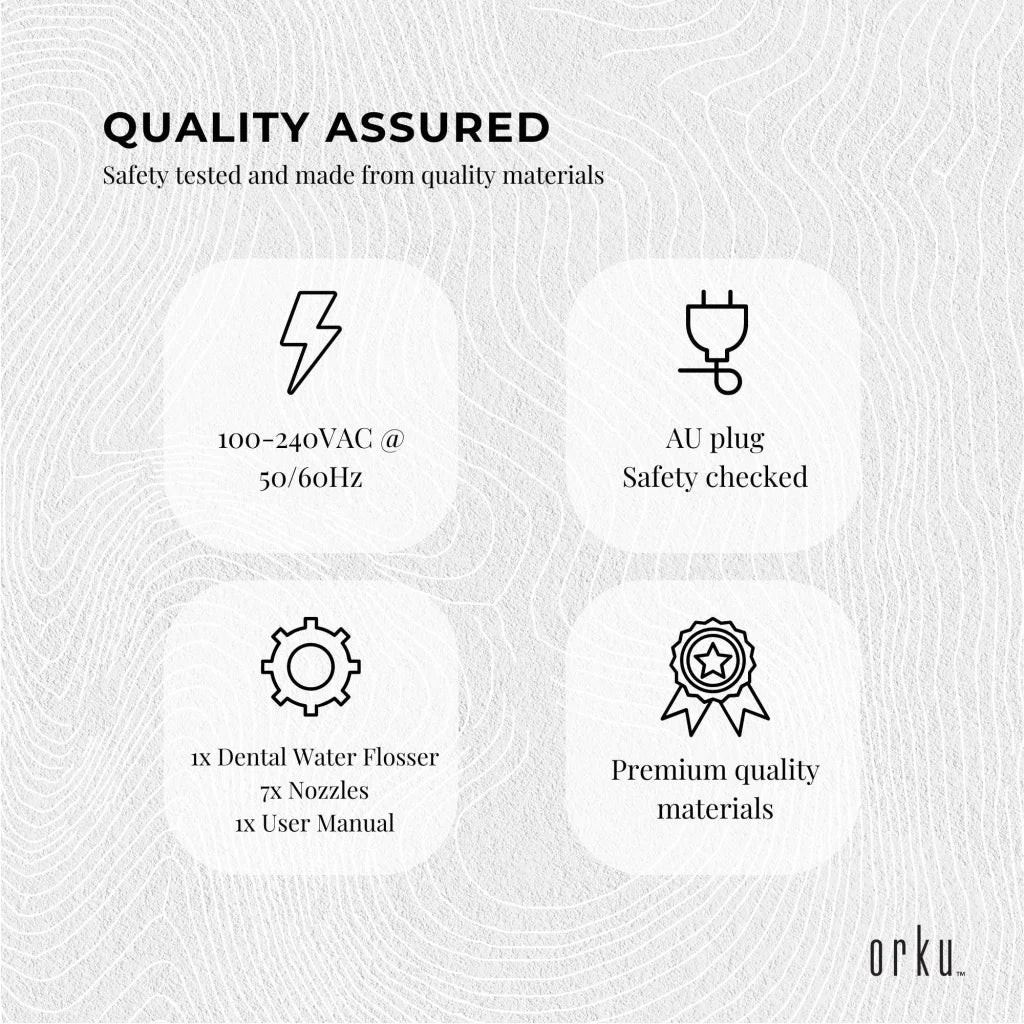 Water Jet Dental Flosser 600ml White - Electric Oral