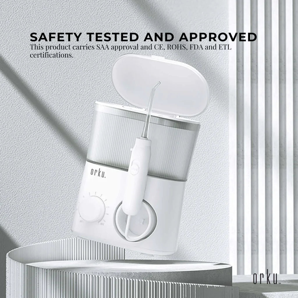 Water Jet Dental Flosser 600ml White - Electric Oral