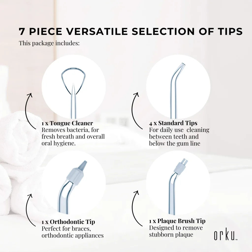 Water Jet Dental Flosser 600ml White - Electric Oral