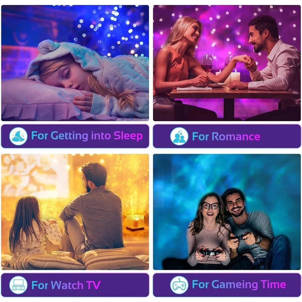 Water Ripple Atmosphere Lamp Square Table Lamp For Bedroom