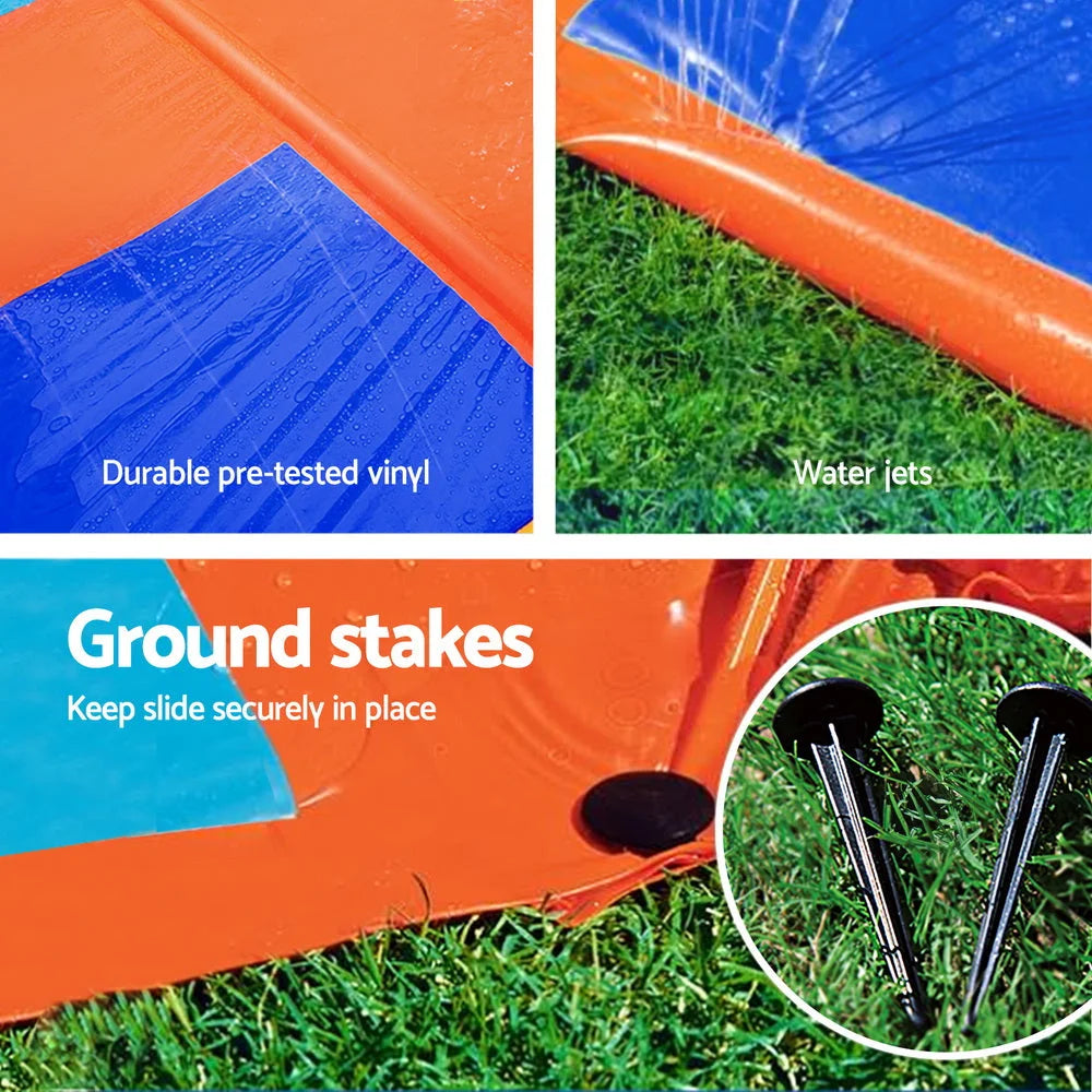 Water Slip and Slide Inflatable Triple Kids Outdoor Splash