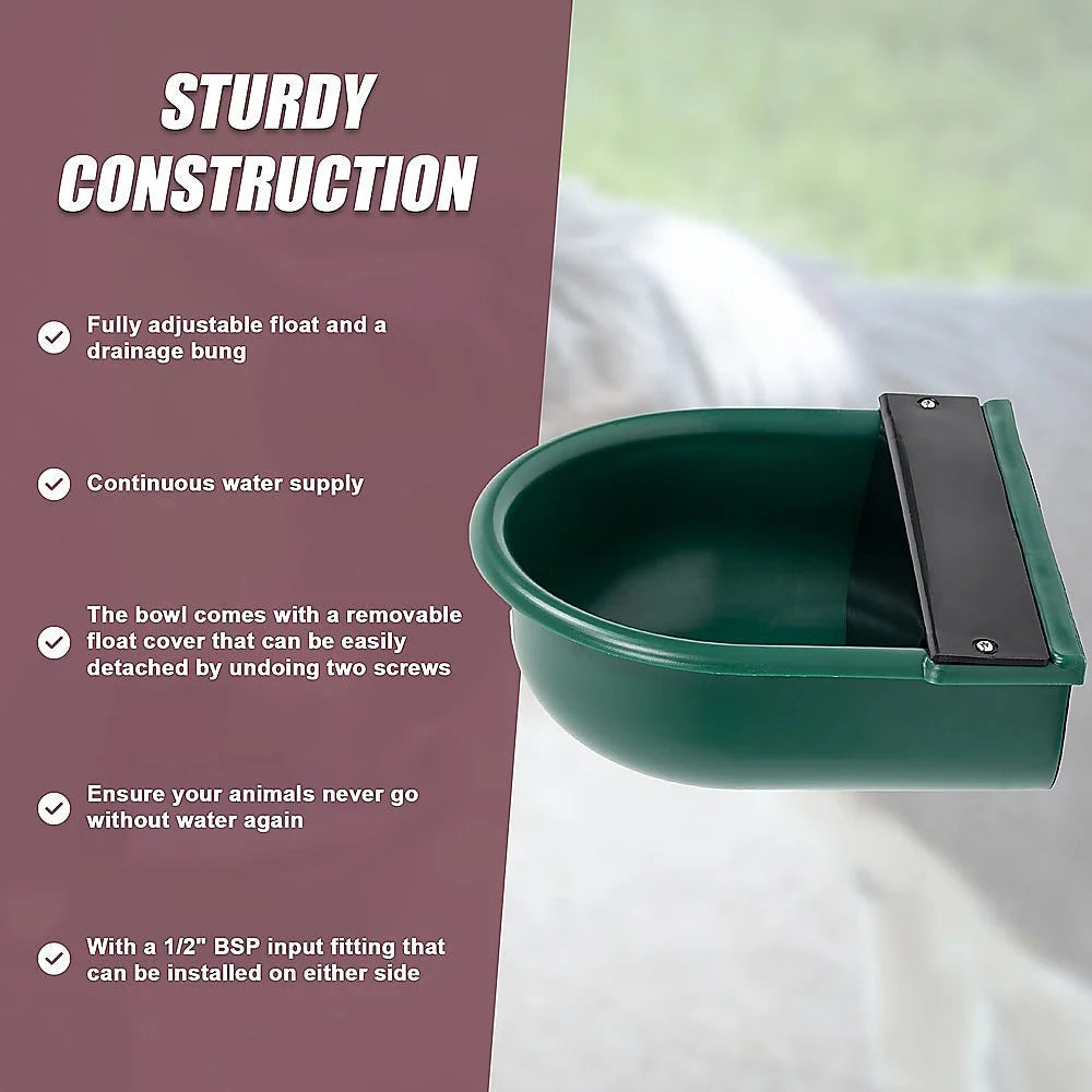 Water Trough Bowl 4L with Automatic Float Valve - Pet Care