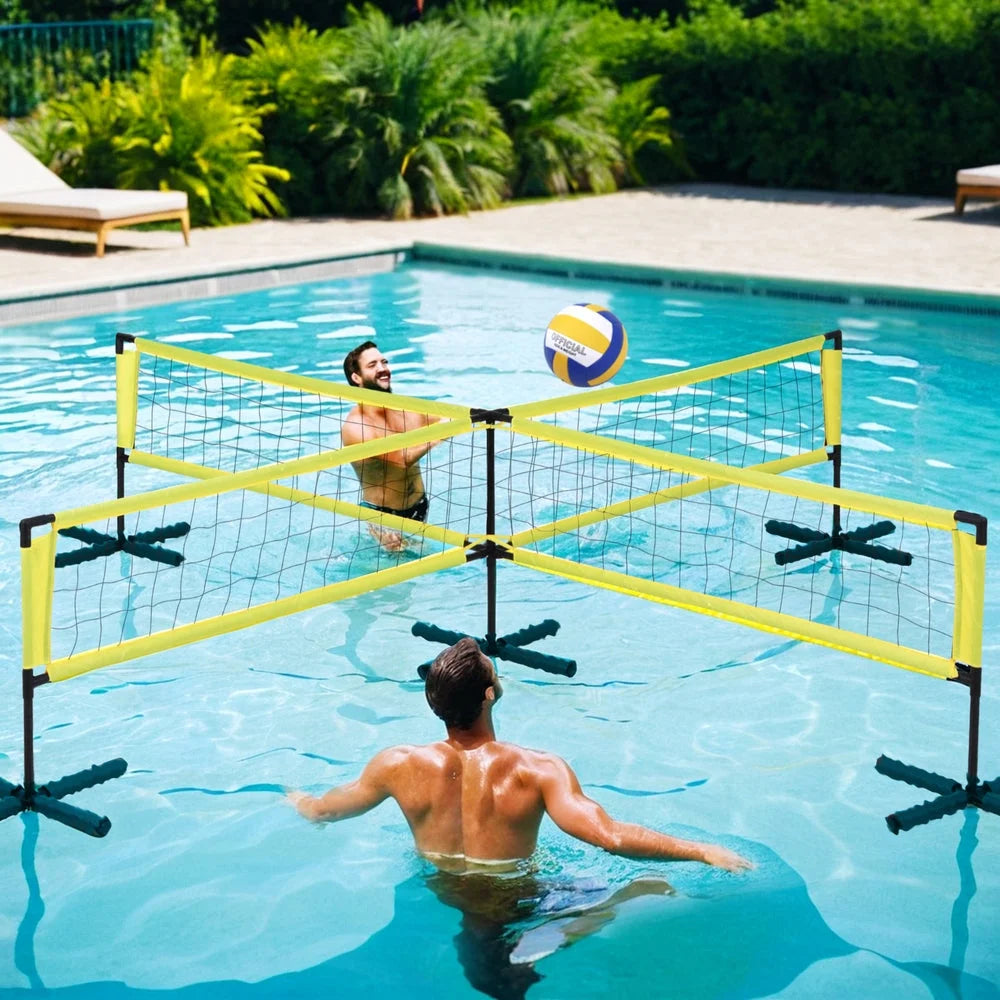 Water Volleyball Net Set Portable Swimming Pool Game - 4