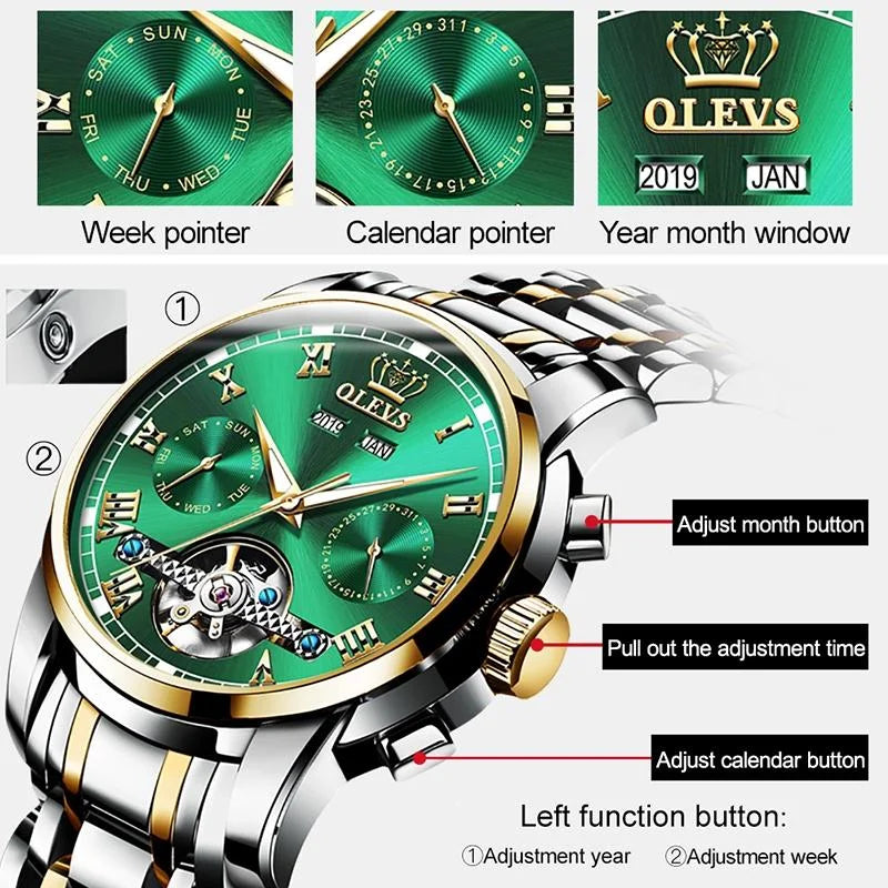 Waterproof Automatic Mechanical Watch for Men