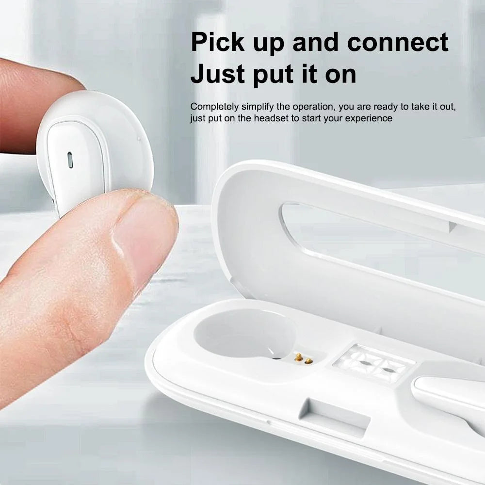 Waterproof Bluetooth 5.0 Earphones With Charging Box - White Deer Series-1915197480841121797