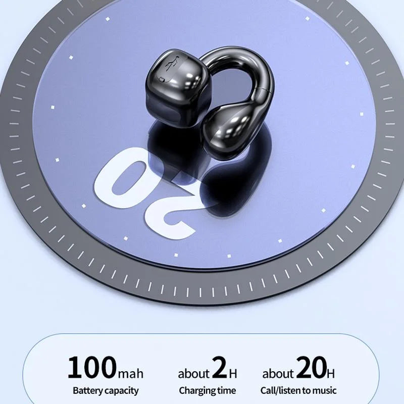 Waterproof Bluetooth Earphones With Ear Clip - M10-1915198110737502214