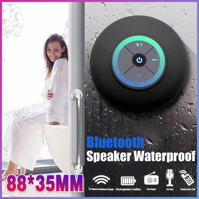 Waterproof Bluetooth Shower Speaker with LED Light FM Radio