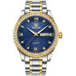 Waterproof Diamond Quartz Watch for Men with Stainless