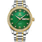 Waterproof Diamond Quartz Watch for Men with Stainless