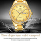 Waterproof Diamond Quartz Watch for Men with Stainless