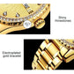 Waterproof Diamond Quartz Watch for Men with Stainless