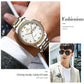 Waterproof Diamond Quartz Watch for Men with Stainless