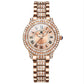 Waterproof Diamond Women Quartz Watch - Rose Gold Roman