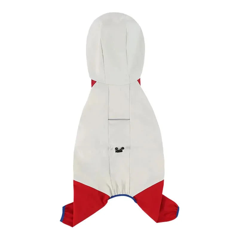 Waterproof Dog Raincoat with Hidden Leash Hole - Windproof