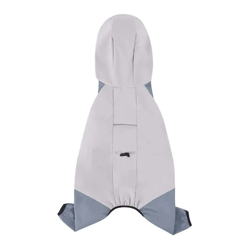 Waterproof Dog Raincoat with Hidden Leash Hole - Windproof