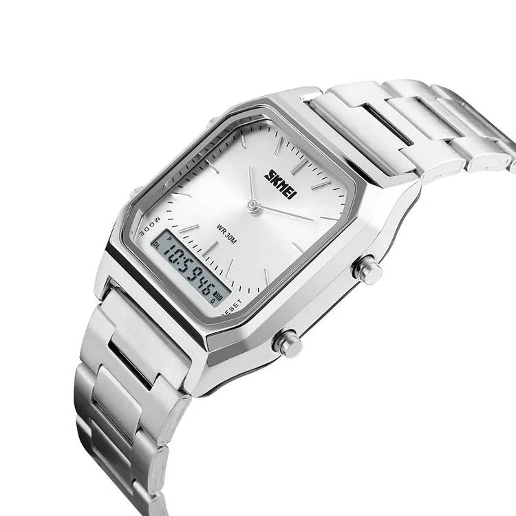 Waterproof Dual Display Men Outdoor Watch - Blue - Fashion