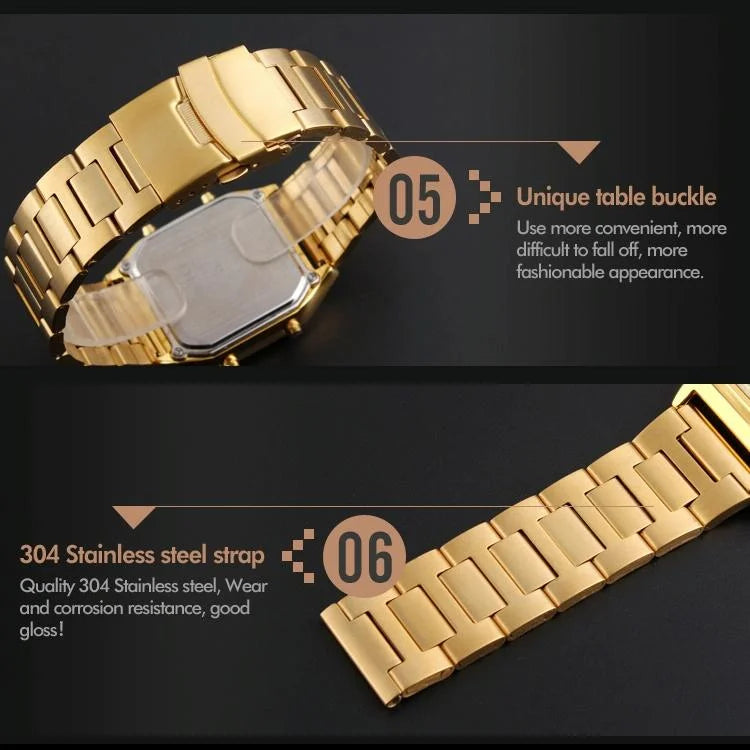 Waterproof Dual Display Men Outdoor Watch - Blue - Fashion